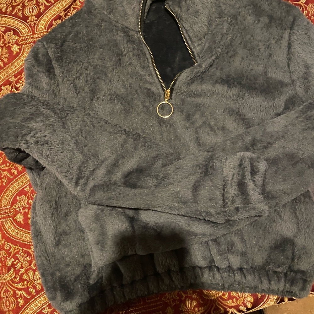 cropped sweatshirt